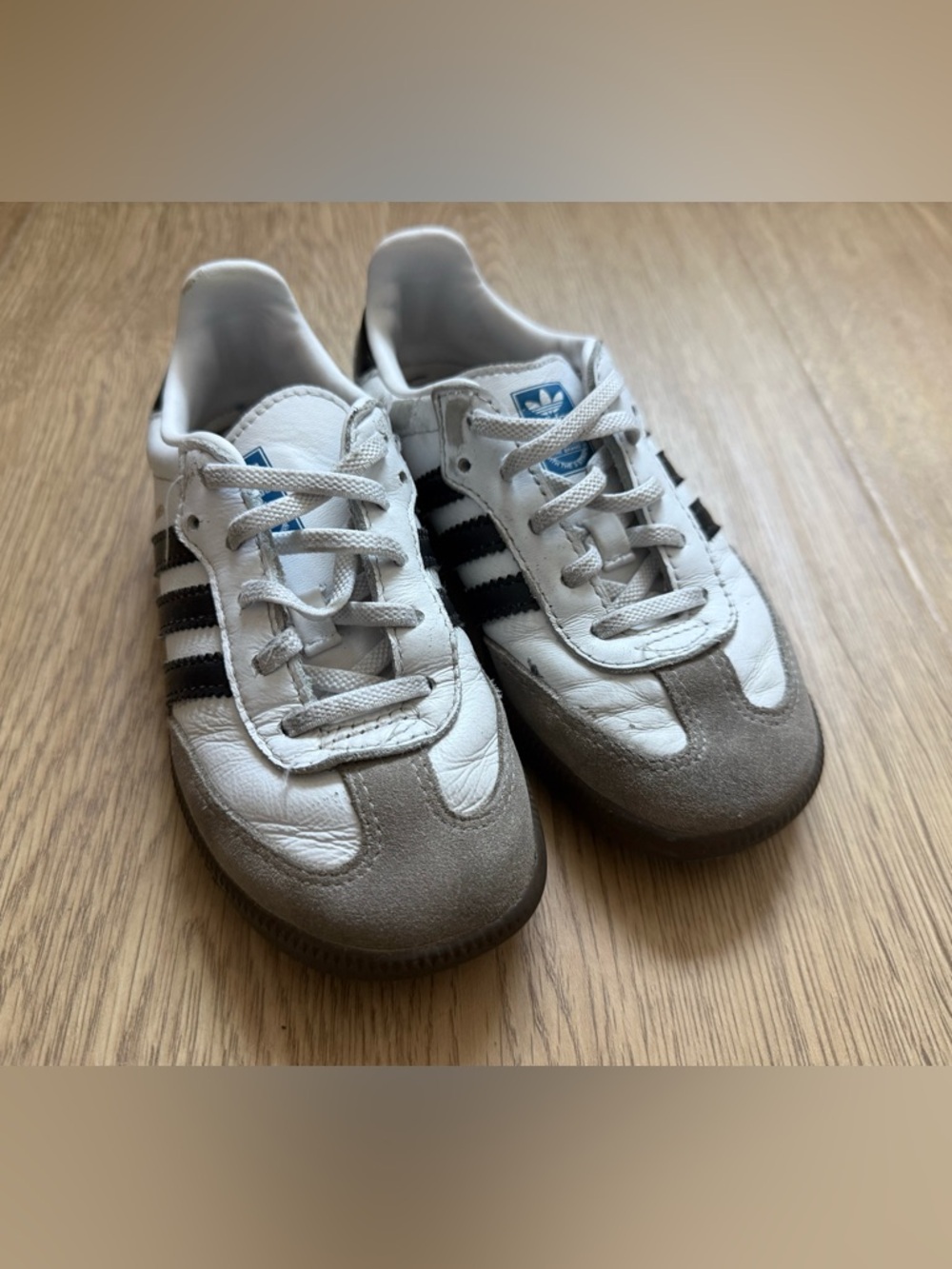 ADIDAS SAMBA OG  CLOUD WHITE  CORE BLACK GUM SNEAKERS TD SIZE 10K